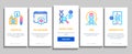 Health Checkup Medical Onboarding Elements Icons Set Vector