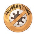 Quarantine Sign Royalty Free Stock Photo