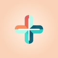 Health clinic filled colorful logo