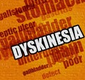 Health concept: Dyskinesia on the Yellow Wall .