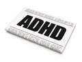 Health concept: newspaper headline ADHD Royalty Free Stock Photo