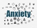 Health concept: Anxiety on wall background