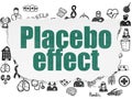 Health concept: Placebo Effect on Torn Paper background