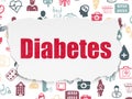 Health concept: Diabetes on Torn Paper background