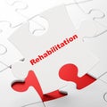 Health concept: Rehabilitation on puzzle background