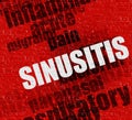 Health concept: Sinusitis on Red Brickwall .