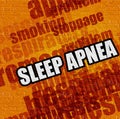 Health concept: Sleep Apnea on Yellow Brickwall .