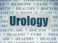 Health concept: Urology on Digital Data Paper background Royalty Free Stock Photo