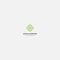 Health cosmetic green minimalist line logo