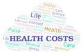 Health Costs word cloud Royalty Free Stock Photo
