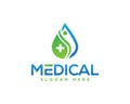 Health cross for medical logo design. Royalty Free Stock Photo