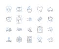 Health data analytics line icons collection. Predictive, Statistics, Big data, Insights, Disease, Machine learning Royalty Free Stock Photo