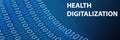 health digitalization on blue Royalty Free Stock Photo