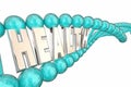 Health DNA Word Letters Bio Medica Research