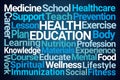 Health Education Word Cloud Royalty Free Stock Photo