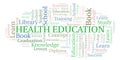 Health Education word cloud