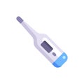 Electronic medical thermometer flat illustration