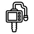 Health endoscope icon, outline style Royalty Free Stock Photo