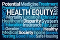 Health Equity Word Cloud Royalty Free Stock Photo