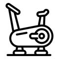 Health exercise bike icon, outline style