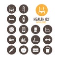 Health & fitness icon. Vector illustration.