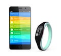 Health and fitness information synchronize from smart wristband