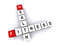 health fitness word block on white