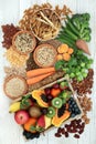 Health Food for a High Fiber Diet Royalty Free Stock Photo