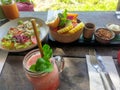 Health food at the nook cafe Bali in indonesia