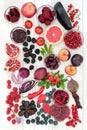 Health Foods High in Anthocyanins Royalty Free Stock Photo