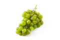 Green grapes isolated on white background.