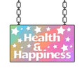 Health And Happiness Signboard Royalty Free Stock Photo