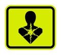 Health Hazard Symbol Label,Longer Term Health Hazard,GHS Hazard Pictogram