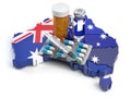 Health, healthcare, medicine and pharmacy in Australia concept.