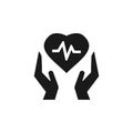 Health, heart, insurance, medical icon - Vector. Insurance concept vector illustration.