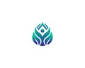 Health Human Tree Yoga Logo Design Royalty Free Stock Photo