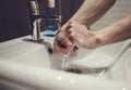 Hand wash with soap Royalty Free Stock Photo