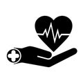 Health icon with heart sign, Health insurance, Customer vector, Medical Services Icons