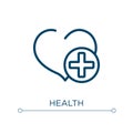 Health icon. Linear vector illustration. Outline health icon vector. Thin line symbol for use on web and mobile apps, logo, print Royalty Free Stock Photo