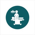 Health Icon Vector Ilustration doctor on the operating table Royalty Free Stock Photo