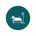 Health Icon Vector Ilustration People Sick with infuse tube Royalty Free Stock Photo
