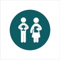 Health Icon Vector Ilustrationthe male and female nurse Royalty Free Stock Photo