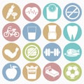 Health icons set