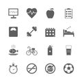 Health icons set