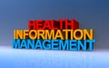 health information management on blue