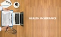 HEALTH INSURANCE Assurance Medical Risk Safety health care prof Royalty Free Stock Photo