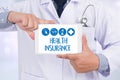 HEALTH INSURANCE Assurance Medical Risk Safety health care prof Royalty Free Stock Photo