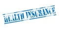 Health insurance blue stamp Royalty Free Stock Photo