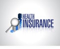 Health Insurance business graph sign concept