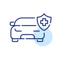 Health insurance for car accidents. Pixel perfect, editable stroke